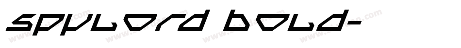 Spylord Bold字体转换